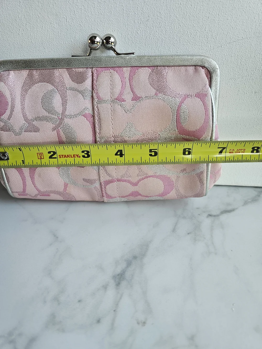 Pink Kisslock Wristlet and Card Wallet - Picture 8 of 12
